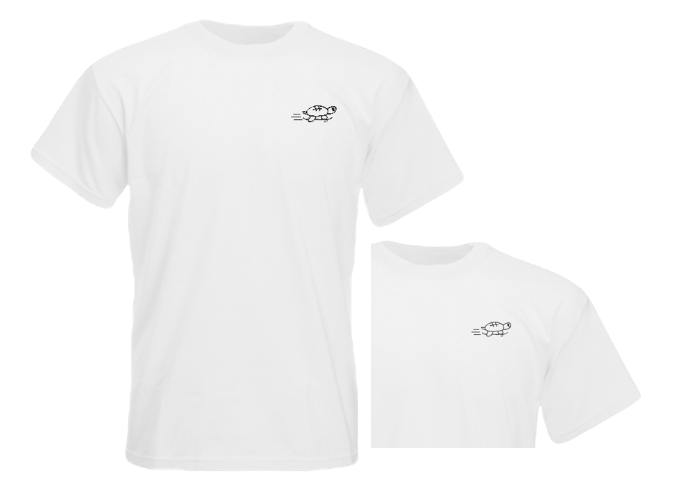 Cute Sea Turtle Skateboarding Embroidered T-Shirt